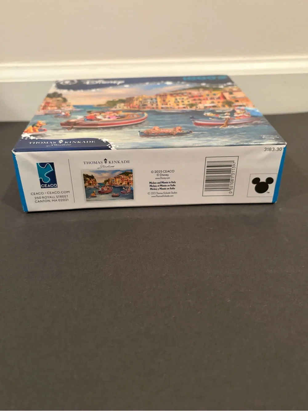 Disney Thomas Kinkade 1000pc Puzzle - Mickey & Minnie in Italy NIB